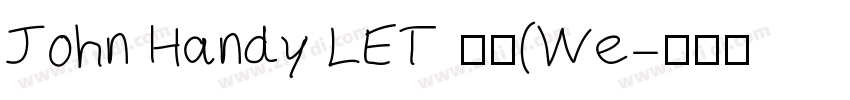John Handy LET 普通(We字体转换